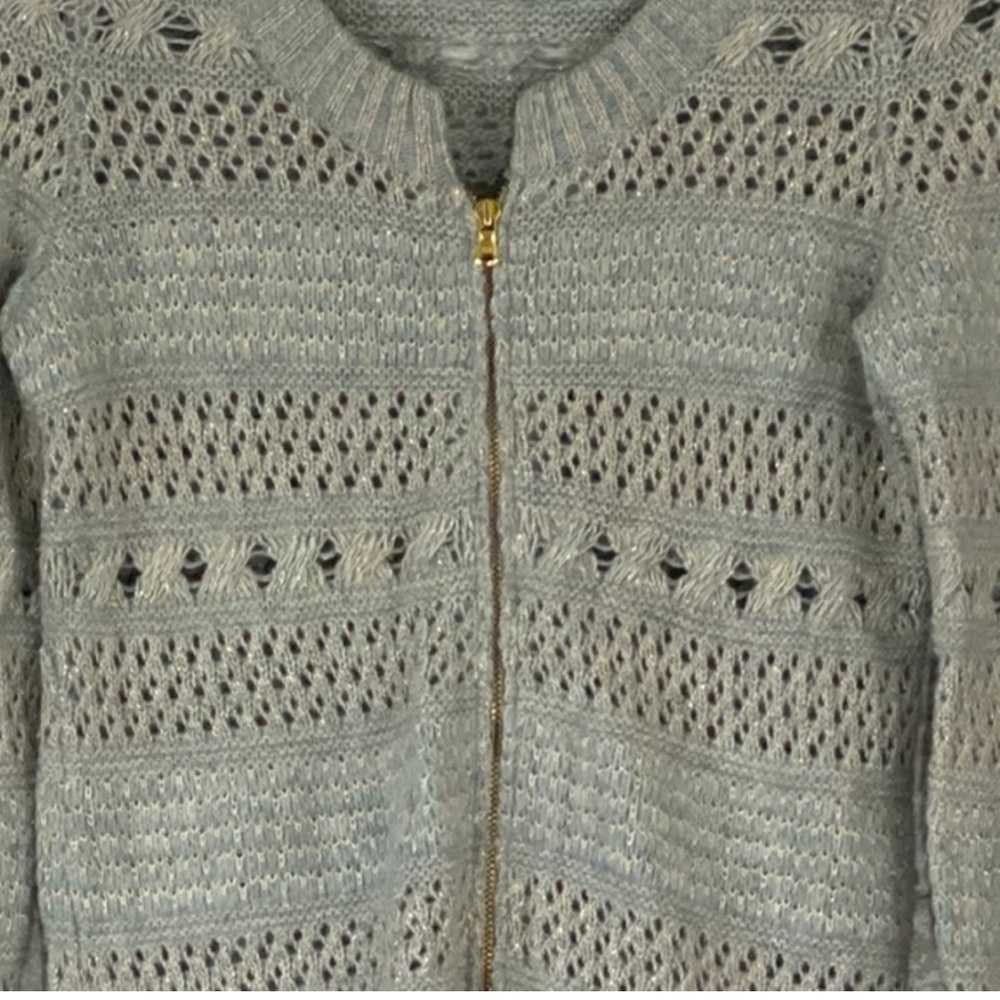 Sleeping on Snow Cable Knit Zip Cardigan - Picture 3 of 8